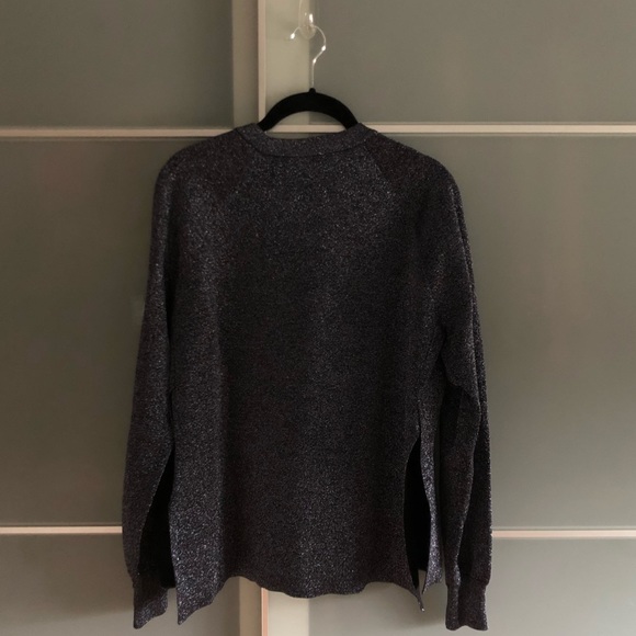 J. Crew Glitter/Sparkley Blue Crewneck Sweater. - Picture 3 of 8